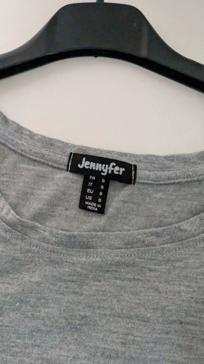 Débardeur long gris chiné Jennyfer, Taille S, Coupe asymétrique - photo numéro 2