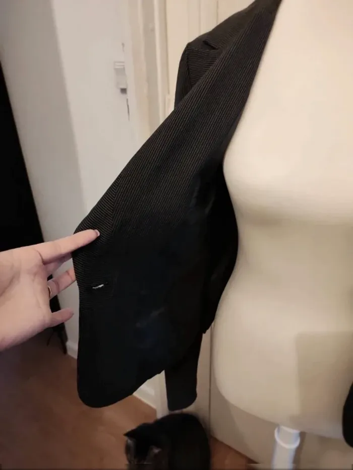 Blazer femme taille 42 à rayures blanches - photo numéro 9