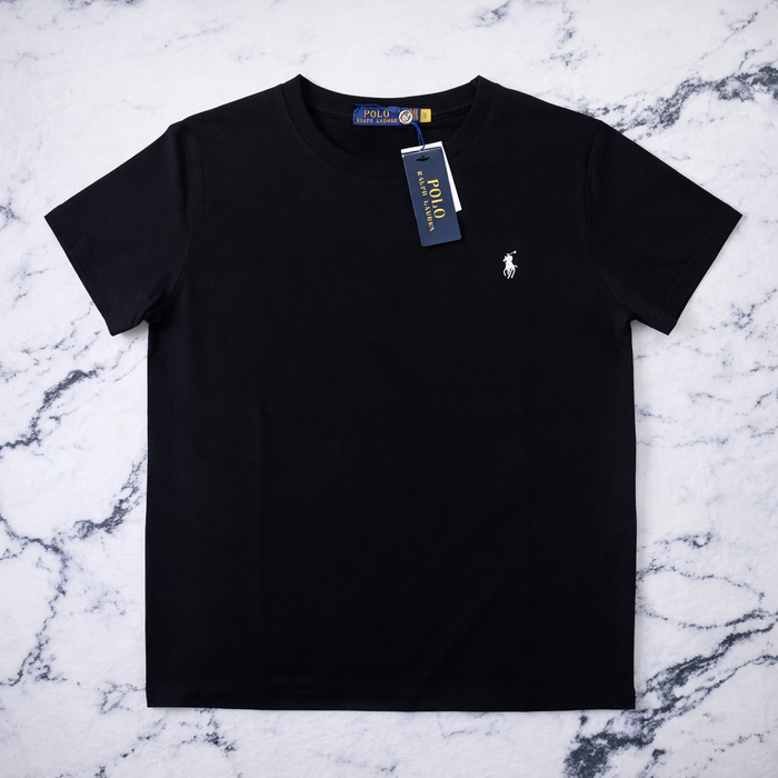 Tee Shirt Ralph Lauren pour homme - Taille M - Noir logo brodé blanc - Neuf - photo numéro 2