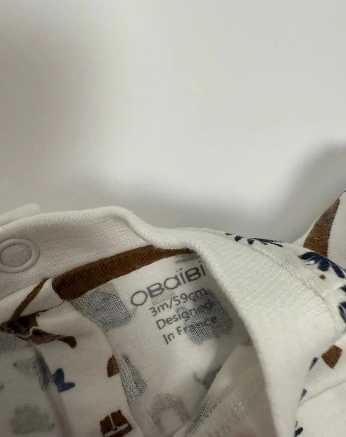 T-shirt bébé garçon Obaibi 3 mois - photo numéro 3