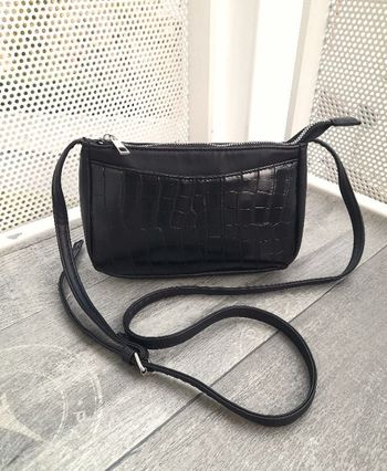 Sac bandoulière aspect croco