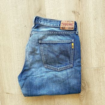 Melting-Pot Parachute Jeans Bleu Femme Exclusive Vintage Y2K en très bon état (Taille 32 / W32 / L34)