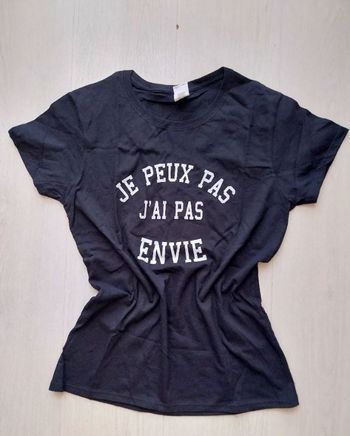 T-shirt Gildan Je peux pas j'ai pas envie