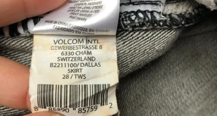 Denim Skirt Jupe jean Volcom black and grey Womens 38 - photo numéro 14