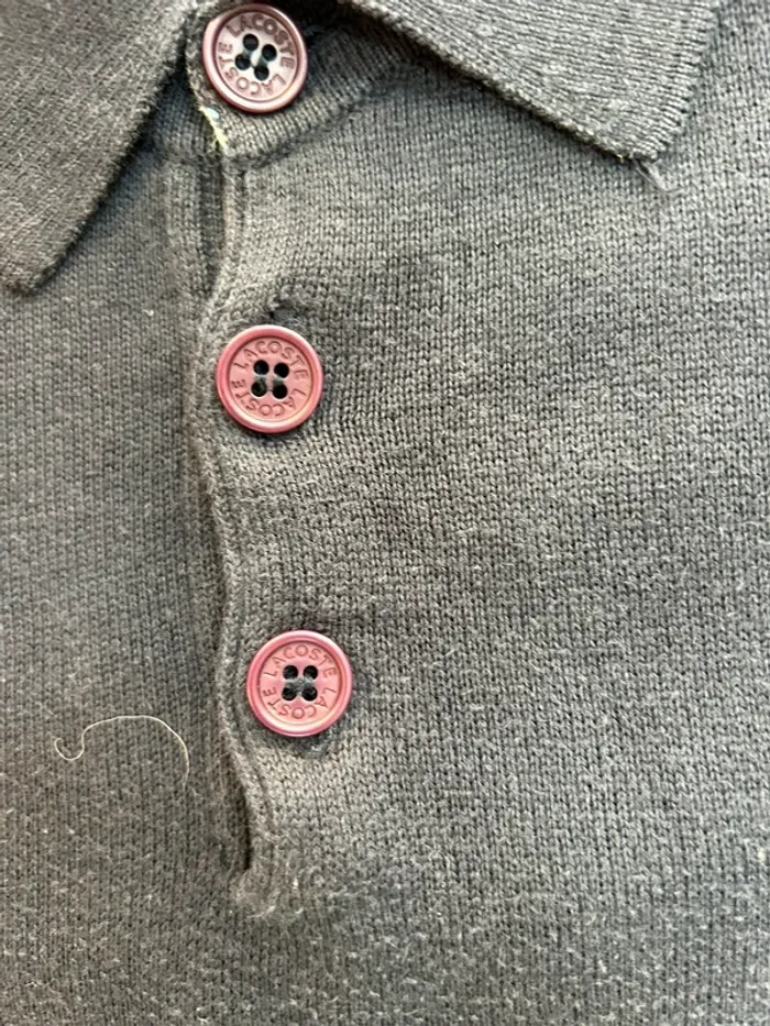 Polo homme Lacoste marine à boutons sweat homme Lacoste polo pull taille M taille L - photo numéro 5