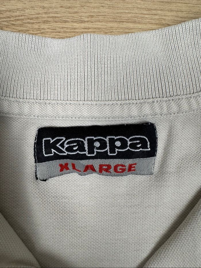 Polo kappa vintage beige XL logo brodé - photo numéro 2