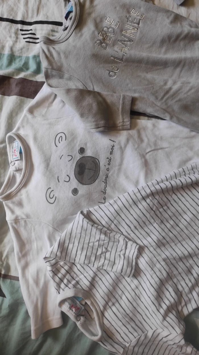 Lot 3 grenouillères pyjamas - photo numéro 2