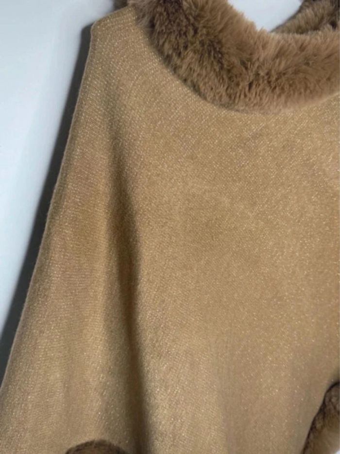 🍂 Magnifique Pancho marron pailletée / G&K - T/U 🍂 - photo numéro 2