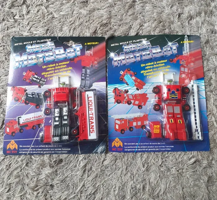 Lot de 2 Mega Motobot Bootleg Transformers McToy Vintage