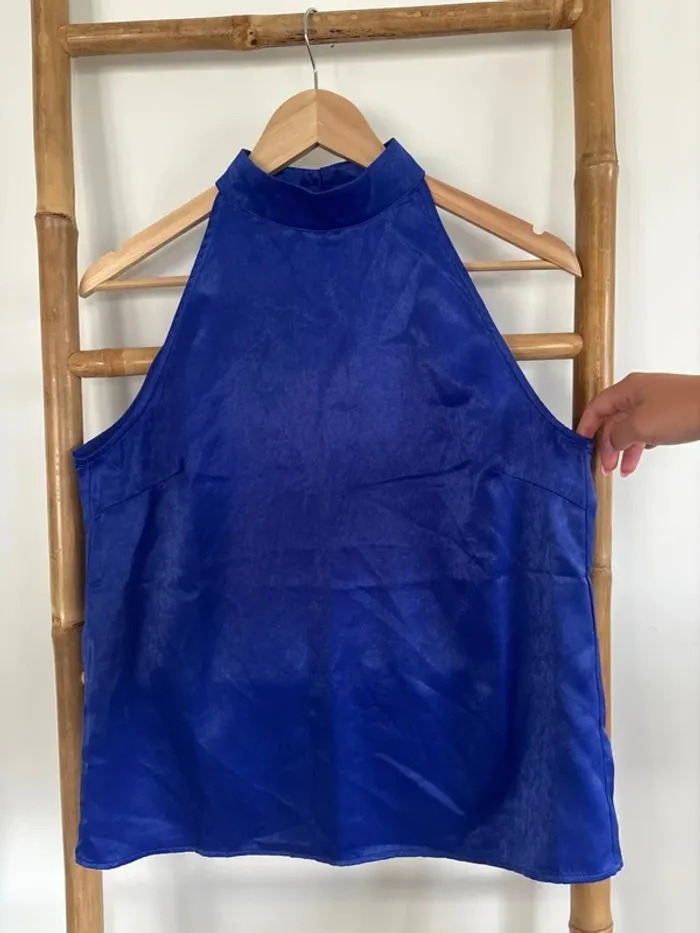 débardeur en satin bleu électrique VILA taille M