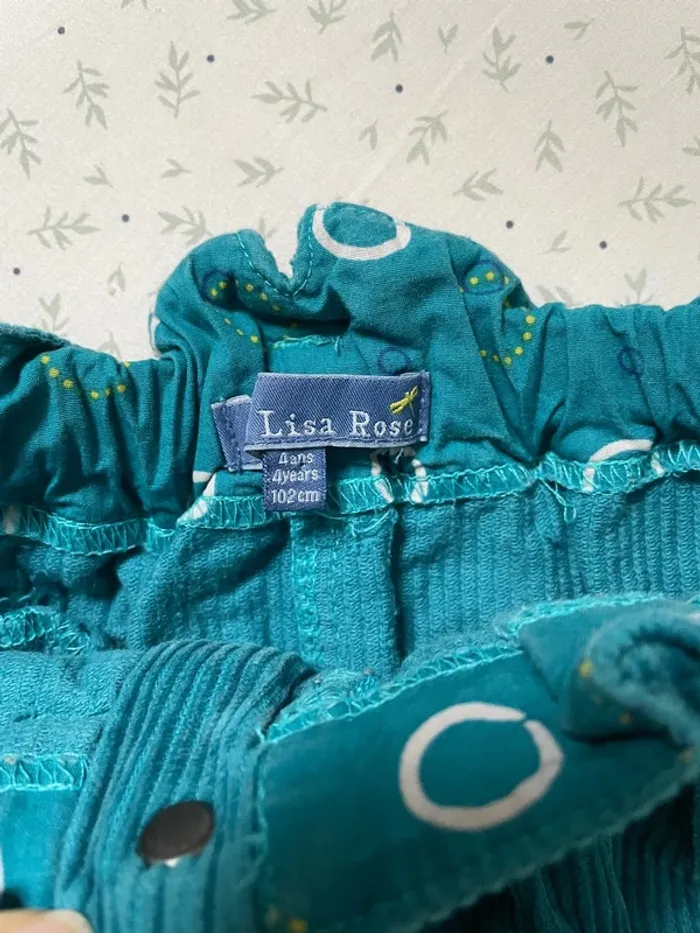 Jupe velours bleu canard 4 ans - photo numéro 2