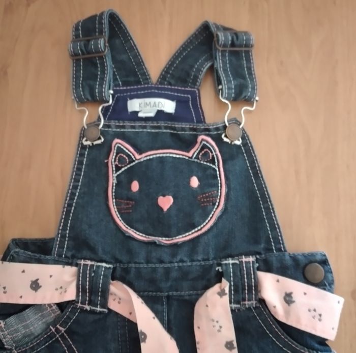 Robe à bretelles en jeans 18 mois fille Kimadi - photo numéro 2