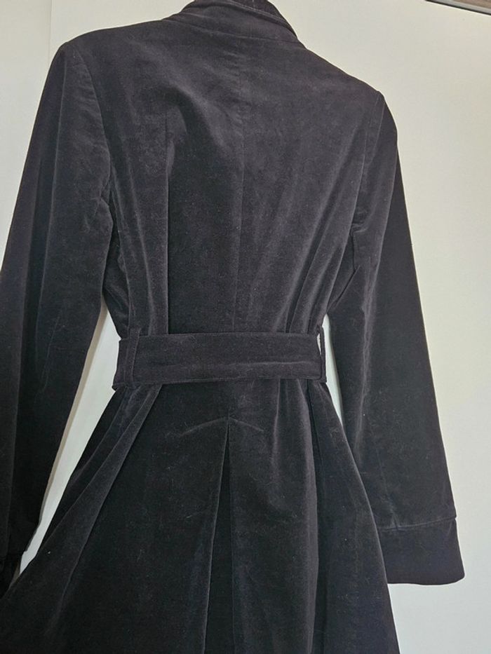 Veste longue en velours noir Wallis - photo numéro 7