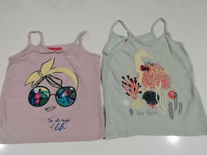 2 hauts bretelle T 4 ans fille 👧🏻