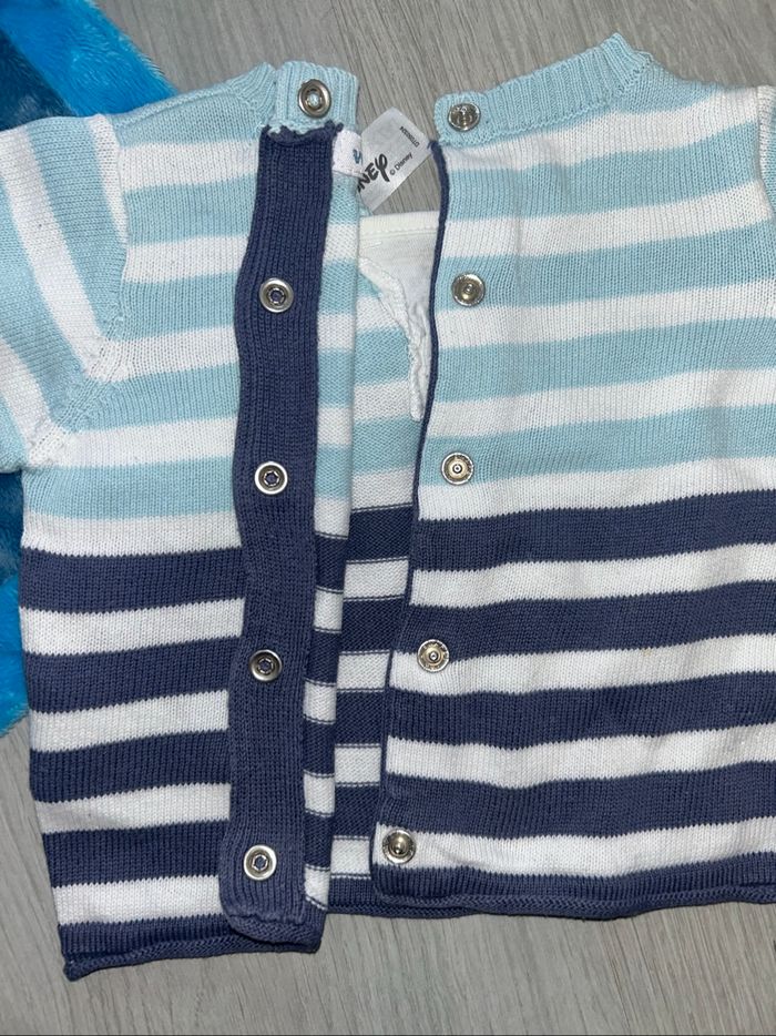 Pull rayé bleu 1mois - photo numéro 7