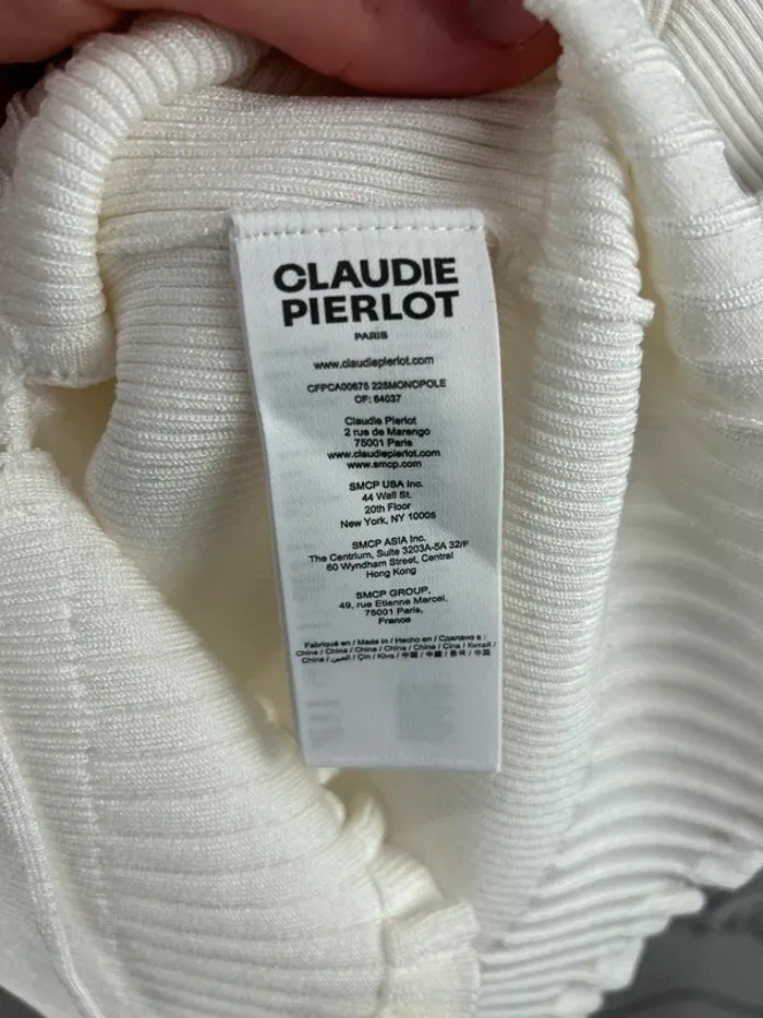 Top court maille crème Claudie Pierlot T. XS neuf - photo numéro 5