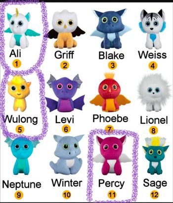Lot de peluches Ty Dragons