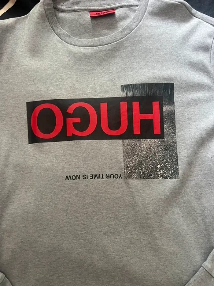 Pull gris Hugo Boss taille M - photo numéro 2