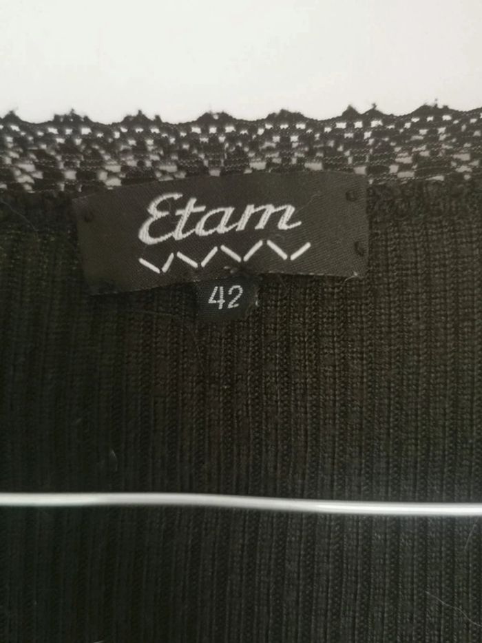 T-shirt col dentelle Etam - photo numéro 3