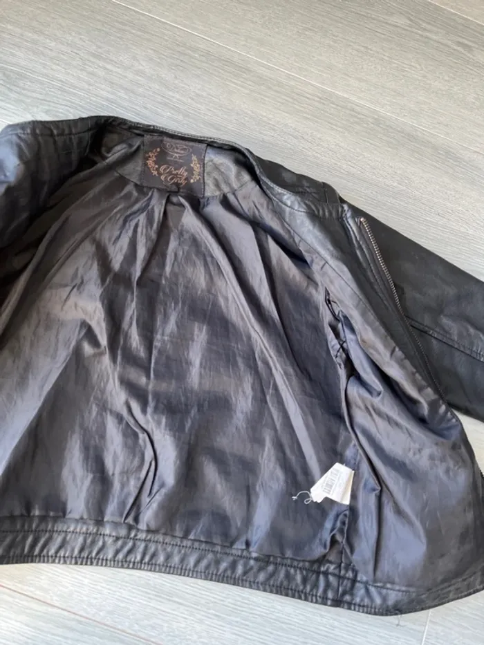 Veste fille 10 ans en similicuir - photo numéro 4