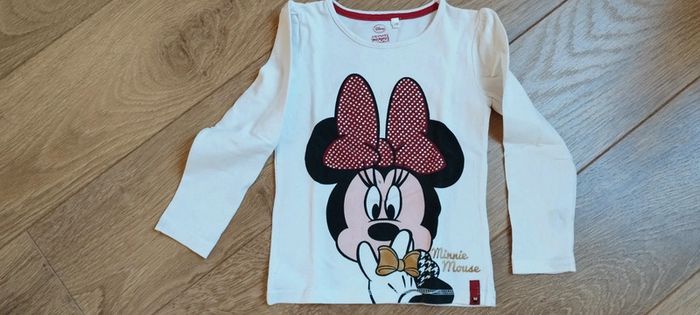 T-shirt manches longues blanc Minnie - 6 ans