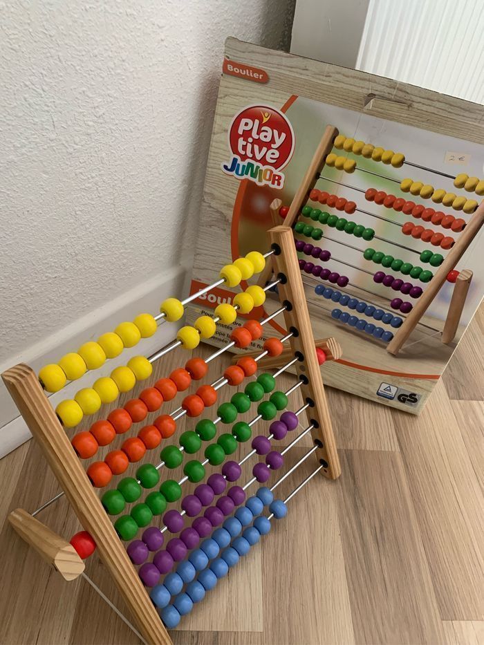 Grand boulier bois multicolore