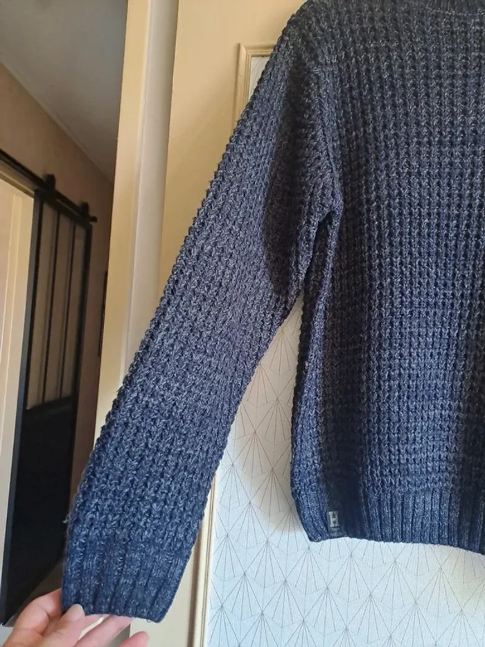 Pull homme chaud comme neuf bleu grisé Hope'N Life L - photo numéro 3