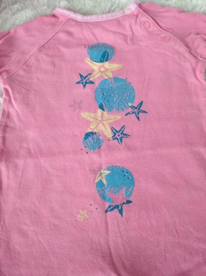 Barboteuse Combinaison été Combishort Fille 3 mois Étoile de mer 100% coton Carrefour - photo numéro 5