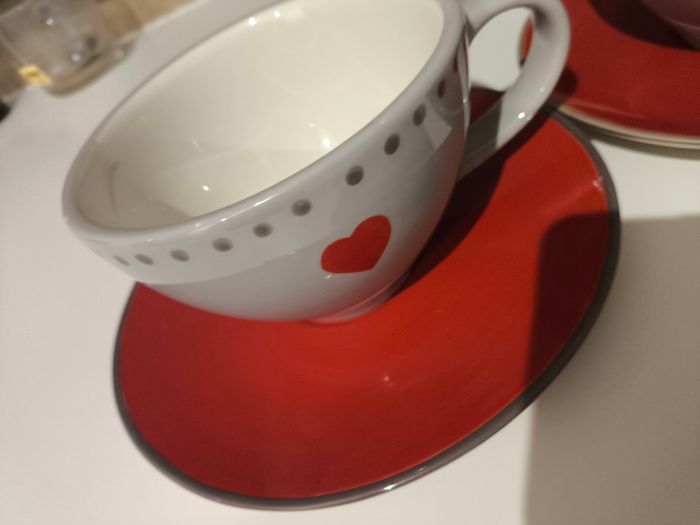 Lot 2 tasses peintes a la main - photo numéro 2