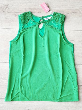 Débardeur femme vert Venti taille M Naf Naf