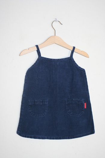 Robe velours bleu marine In Extenso 18m