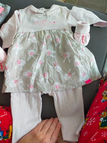 Ensemble robe et chaussons 6 mois