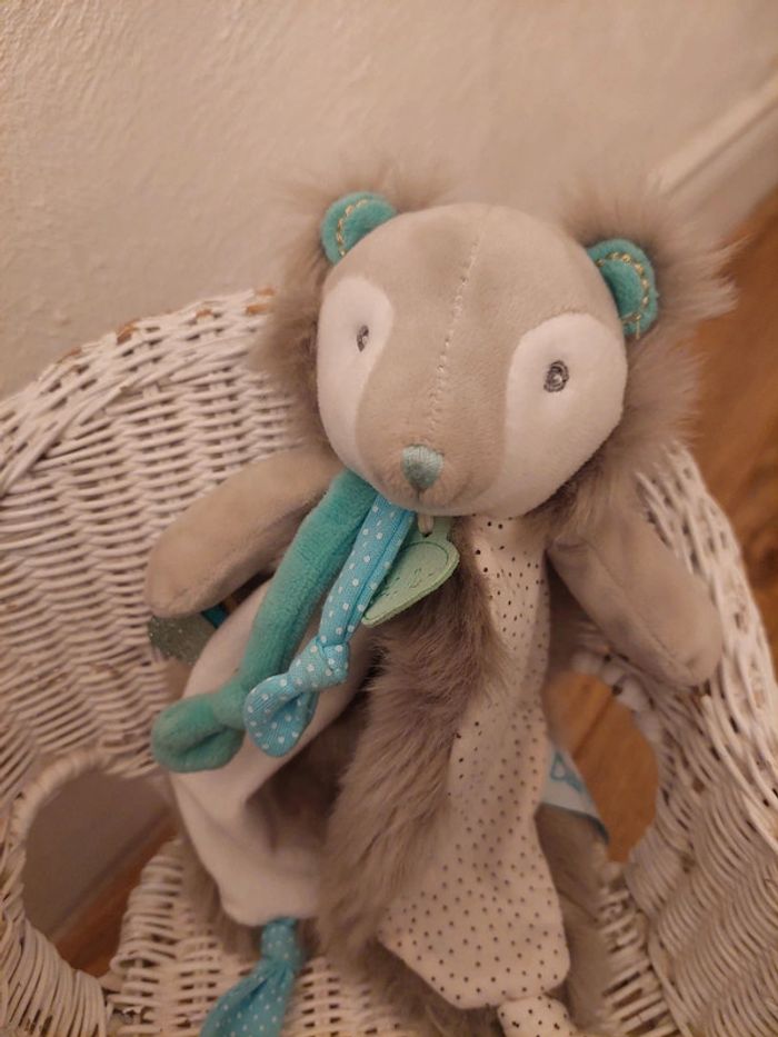 #16 - Doudou Ours gris frisounours Baby Nat (2) - photo numéro 2