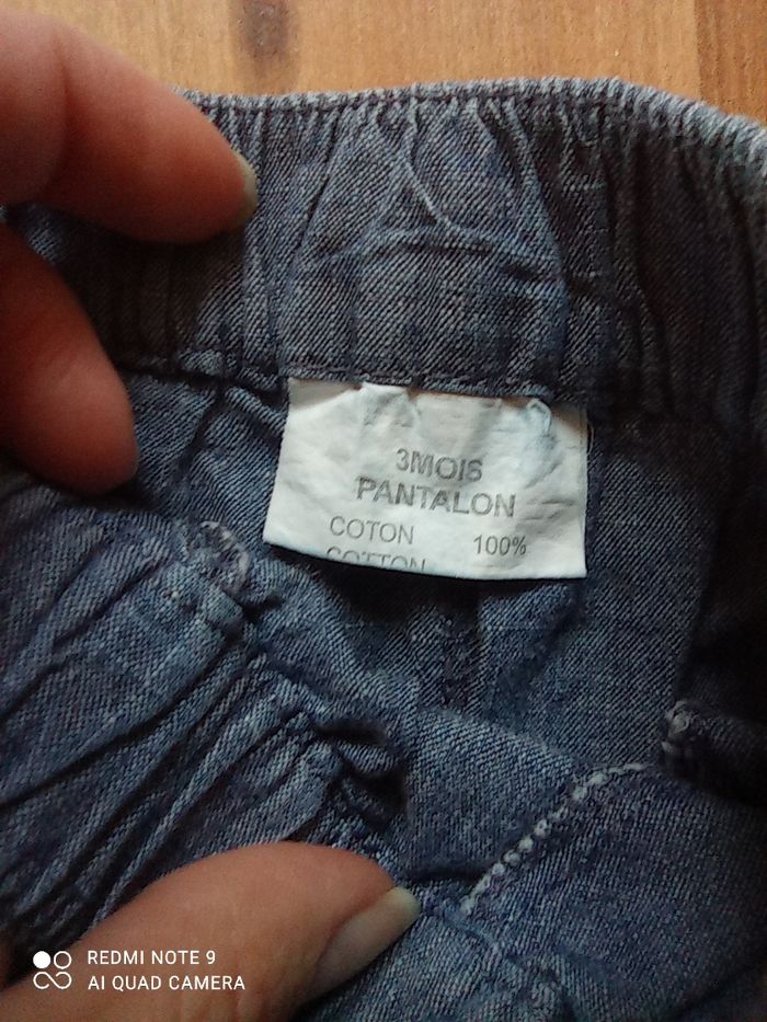 Short en jean garçon, taille 3 mois - photo numéro 3