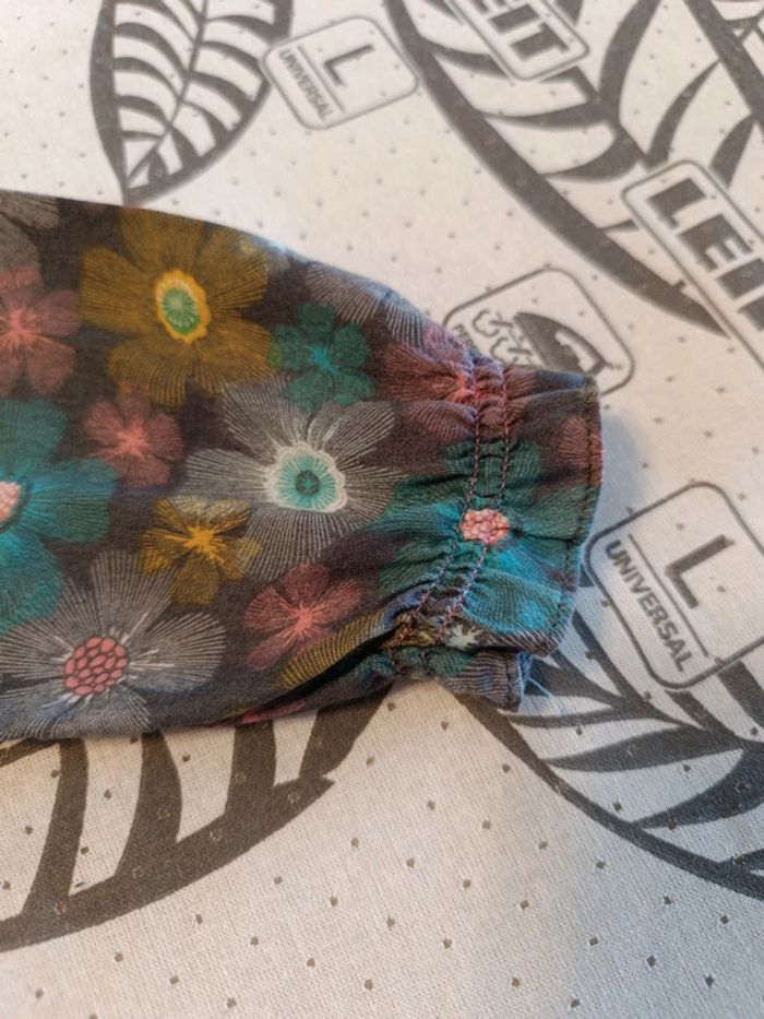 Blouse fleurie et oiseau brodé Orchestra - photo numéro 4