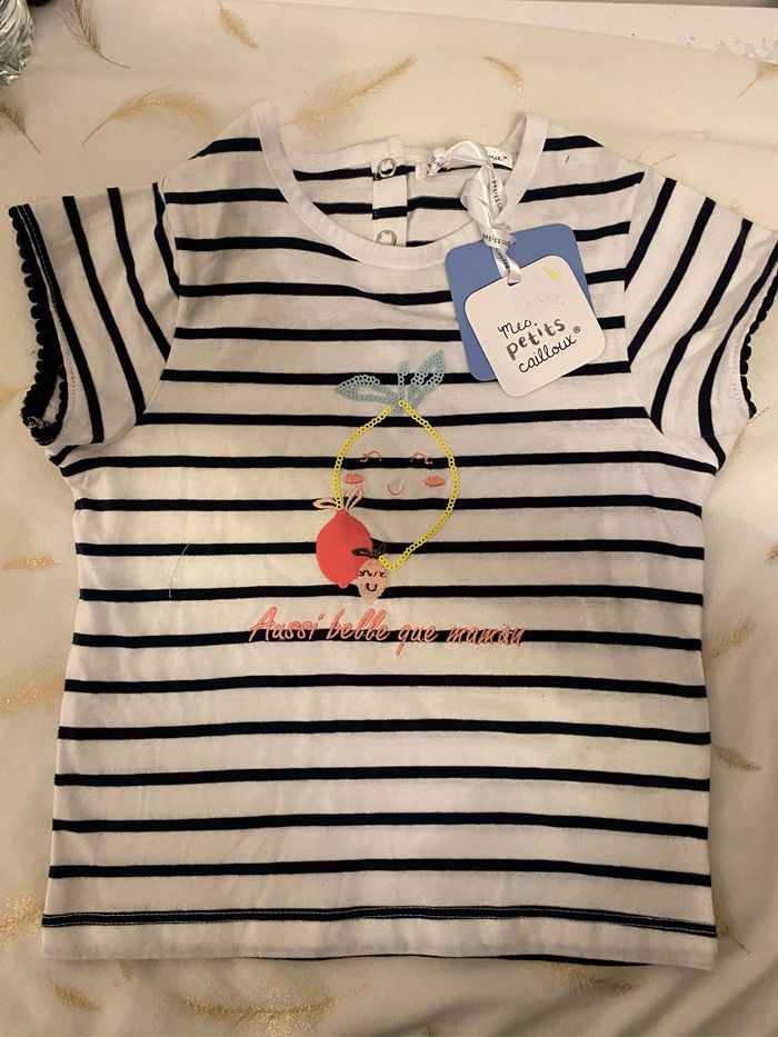 T-shirt  rayé fille 36 mois / 3 ans neuf