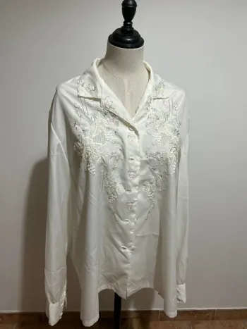 Chemise brodée vintage rose brand