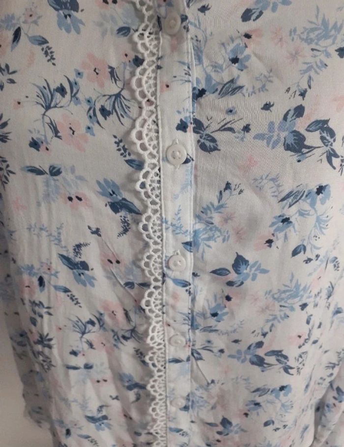 Chemise manches longues fleuris S - photo numéro 2
