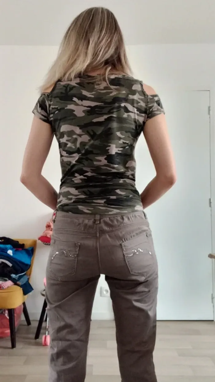 Panta-court taupe T40 - photo numéro 3