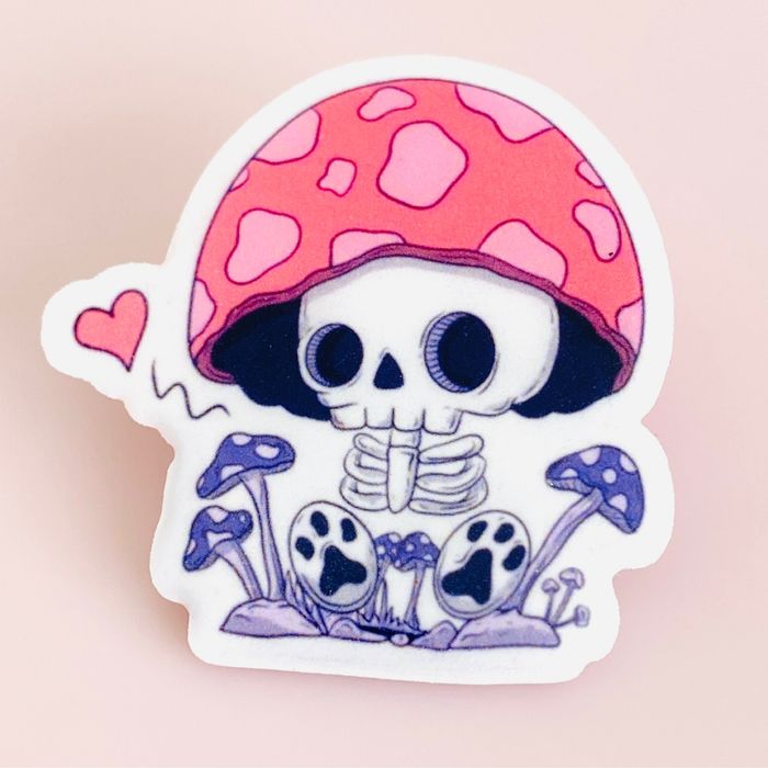 Pins Fait Main Résine Skull Love