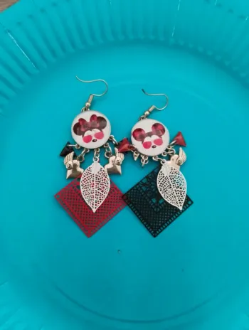 Boucles d'oreilles Mickey et Minnie