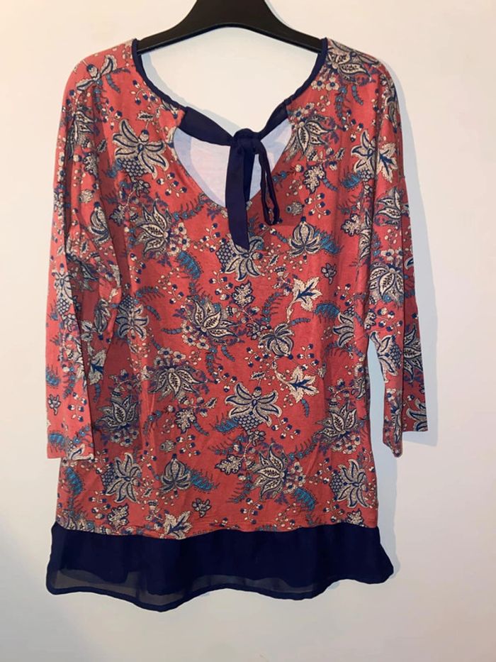 T-shirt 👕 3/4 manches - Camaïeu - Taille M - photo numéro 3