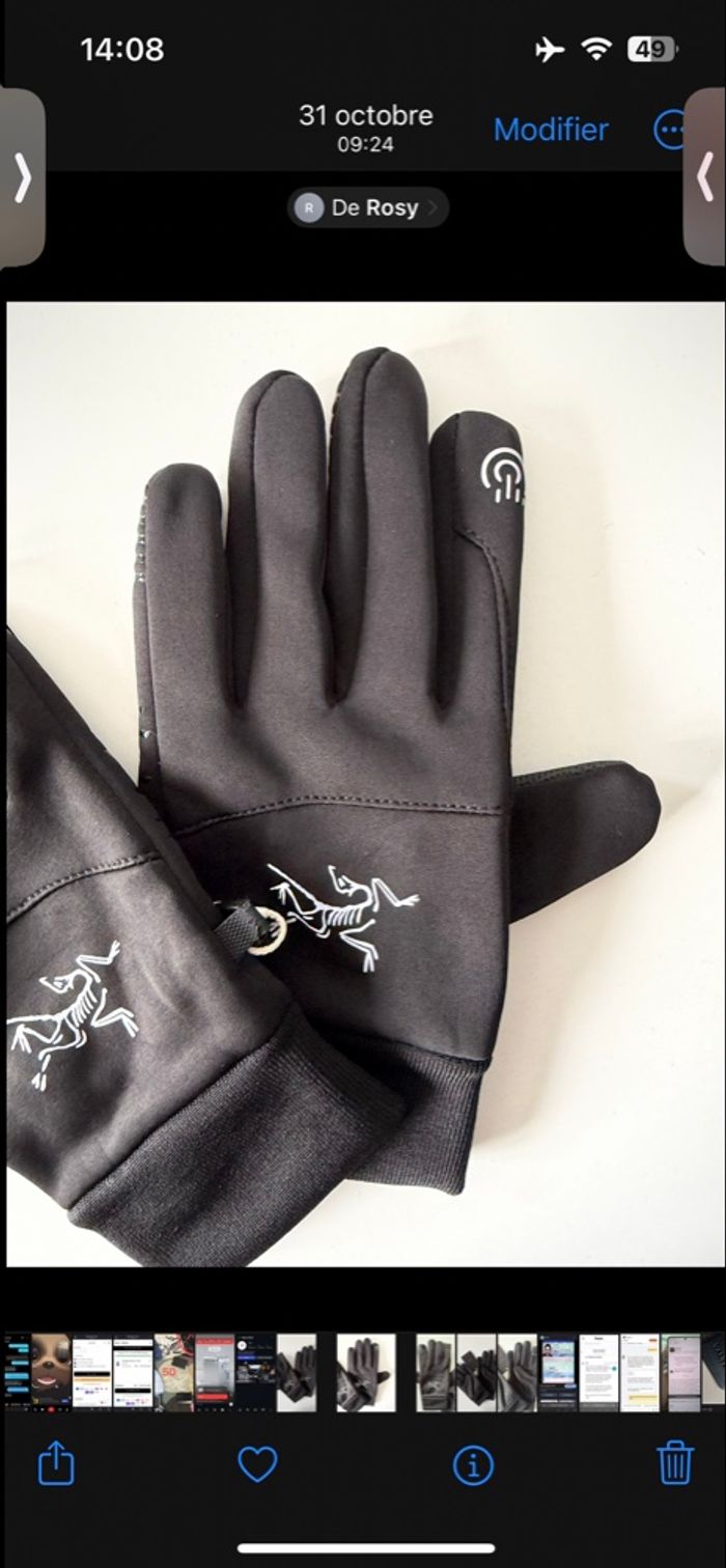 Gants arc’teryx noir et tactile - photo numéro 3
