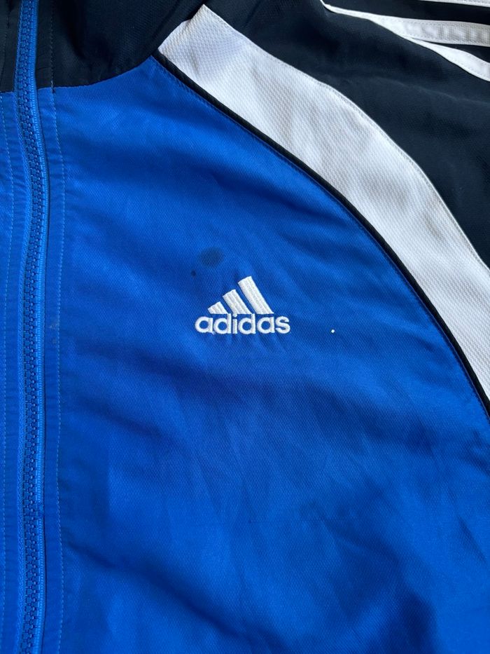 Trackjacket vintage Adidas bleue zippée logo brodé - S - photo numéro 9
