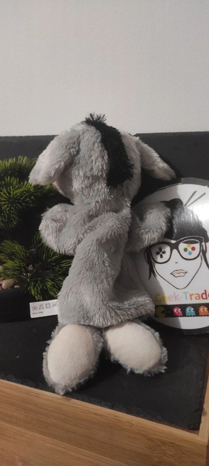 Doudou plat marionnette ane cheval gris toi toys peluche Blanc - photo numéro 2