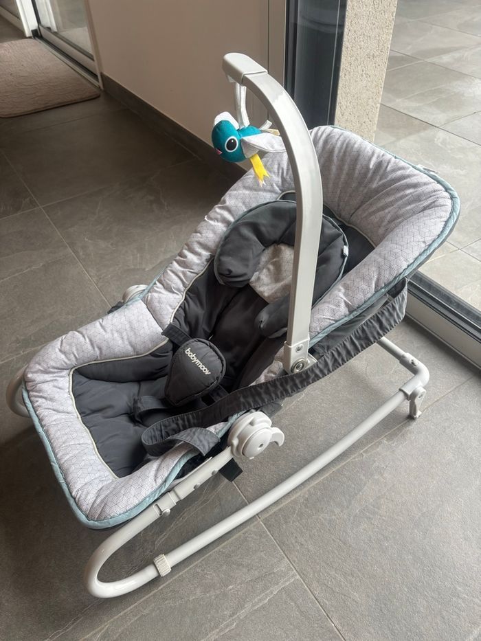 Babymoov Transat Graphik Bleu Balancelle ou Fixe pour Bébé - photo numéro 2