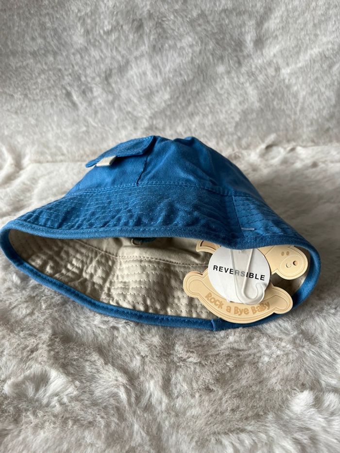 Bob réversible beige et bleu Rock a bye baby 3-6 mois 43 cm - photo numéro 7