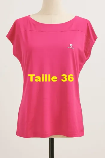 Tee shirt manche courte rose Domyos Taille 36