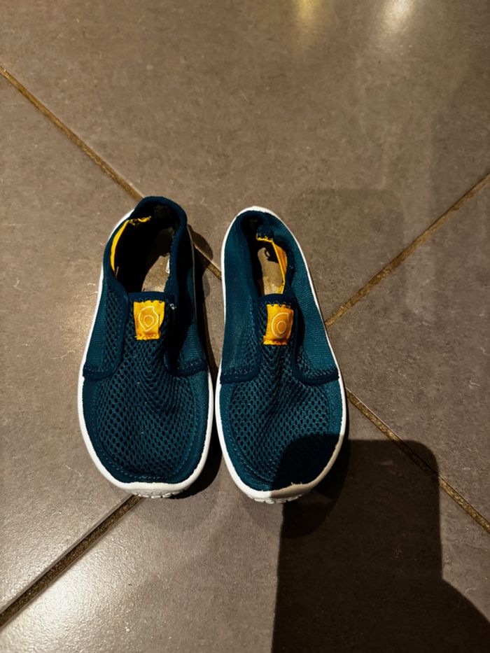 Chaussures aquatiques / de plage - Décathlon / Subéa - Bleu, vert & jaune - 28/29