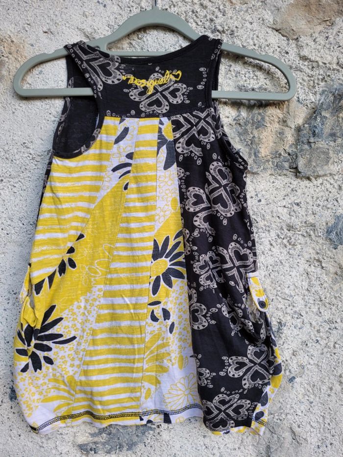 Superbe robe/tunique Desigual 5/6 ans, noir et jaune - photo numéro 6